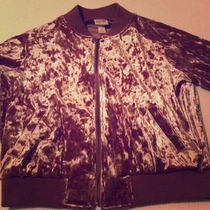 velvet zip up jacket